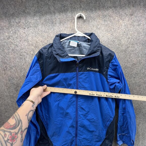 Columbia Jacket Mens Medium Blue Windbreaker Full Zip Lightweight Lined Hiking - Picture 3 of 9